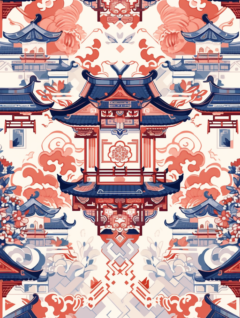 粉彩庭院